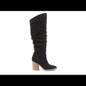 Nine West Abee Suede Knee High Scrunch Boot